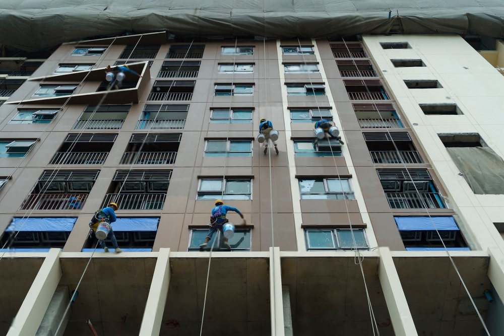 شستشوی نما با طناب و نماشویی با راپل