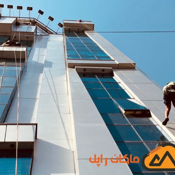 شستشوی نما در تهران ساختمان نقره میرداماد